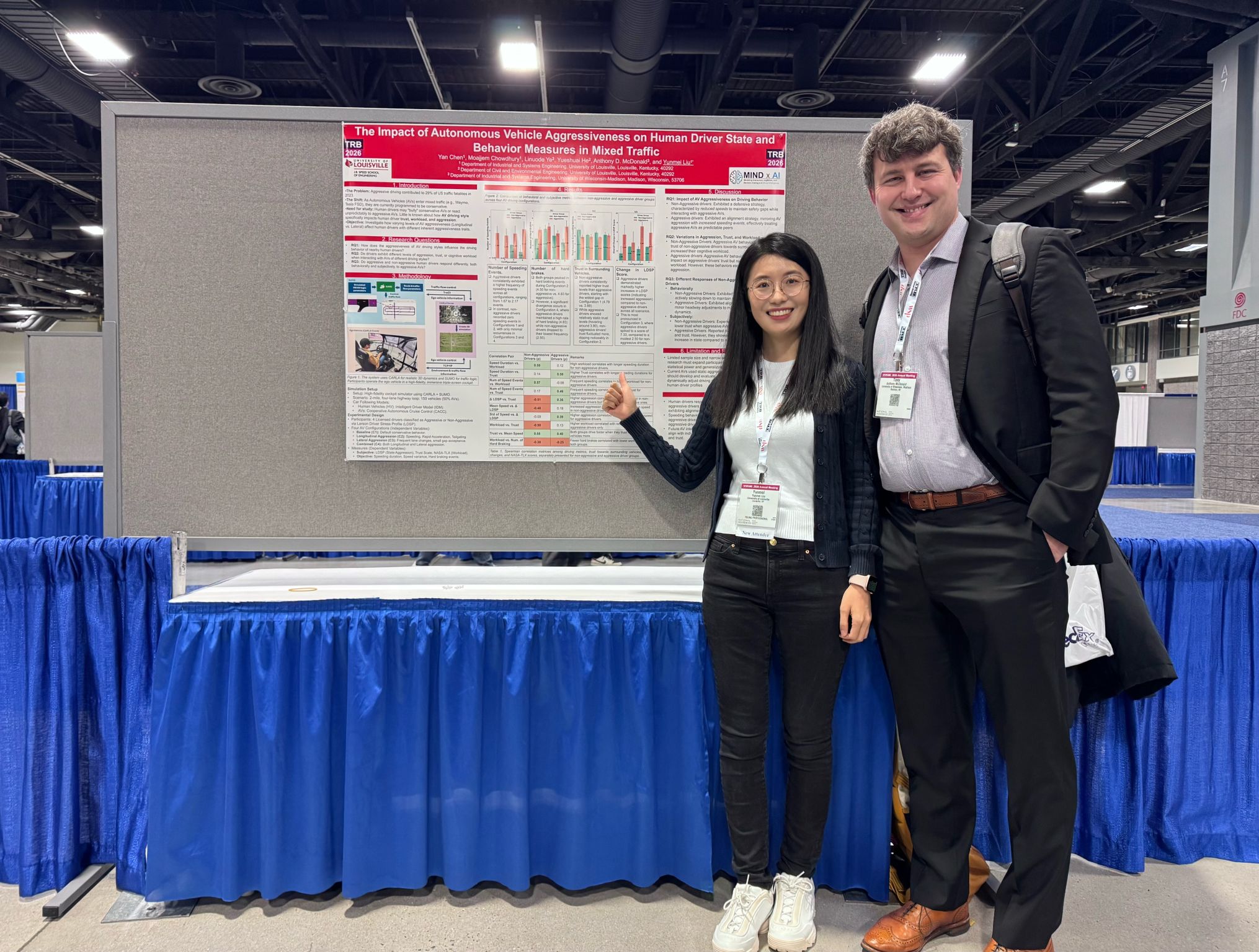 Dr. Yunmei Liu with colleagues at TRB Annual Meeting 2026