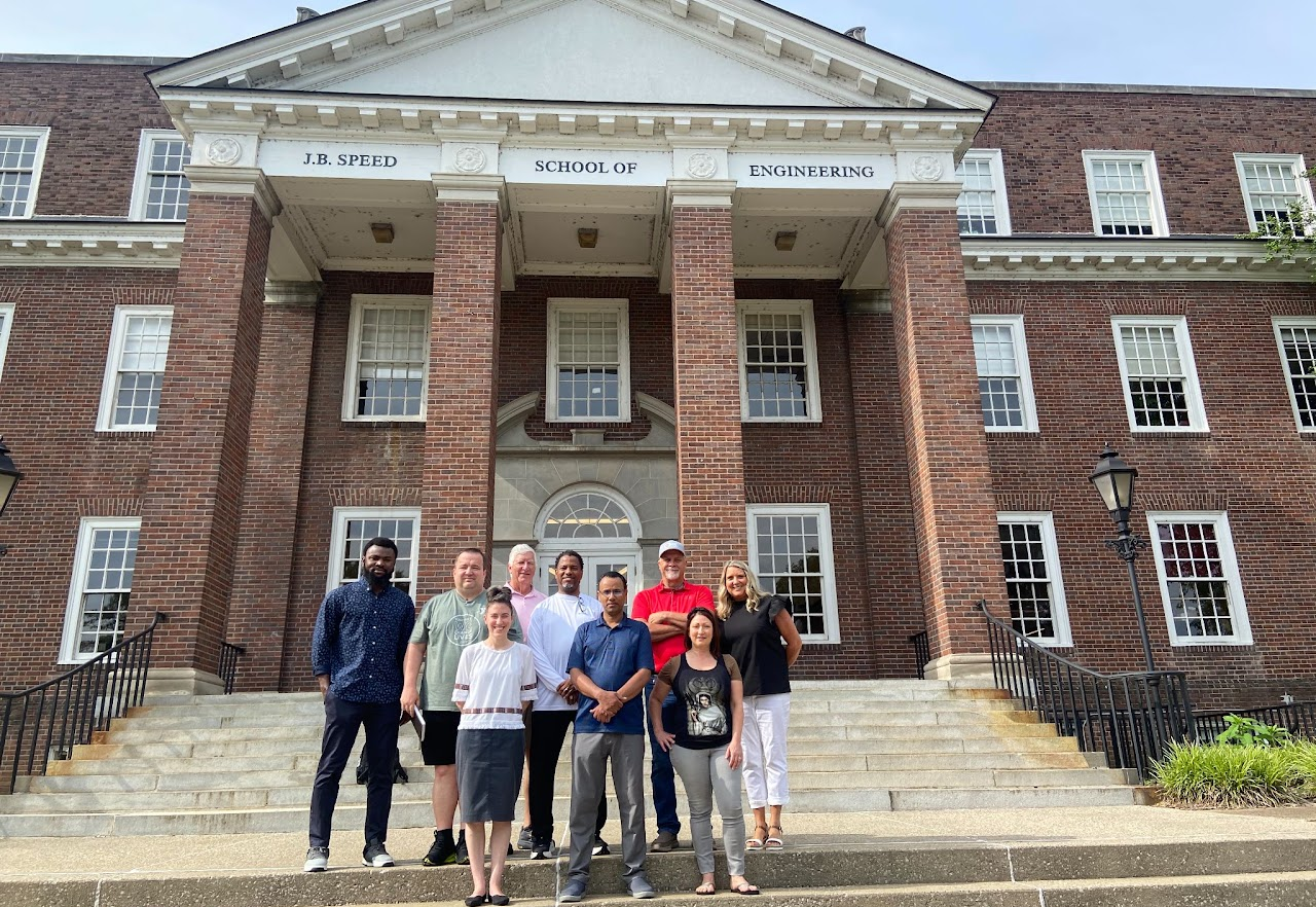 2024 NSF RET cohort outside the J. B. Speed School of Engineering; photo from Aqlan Lab