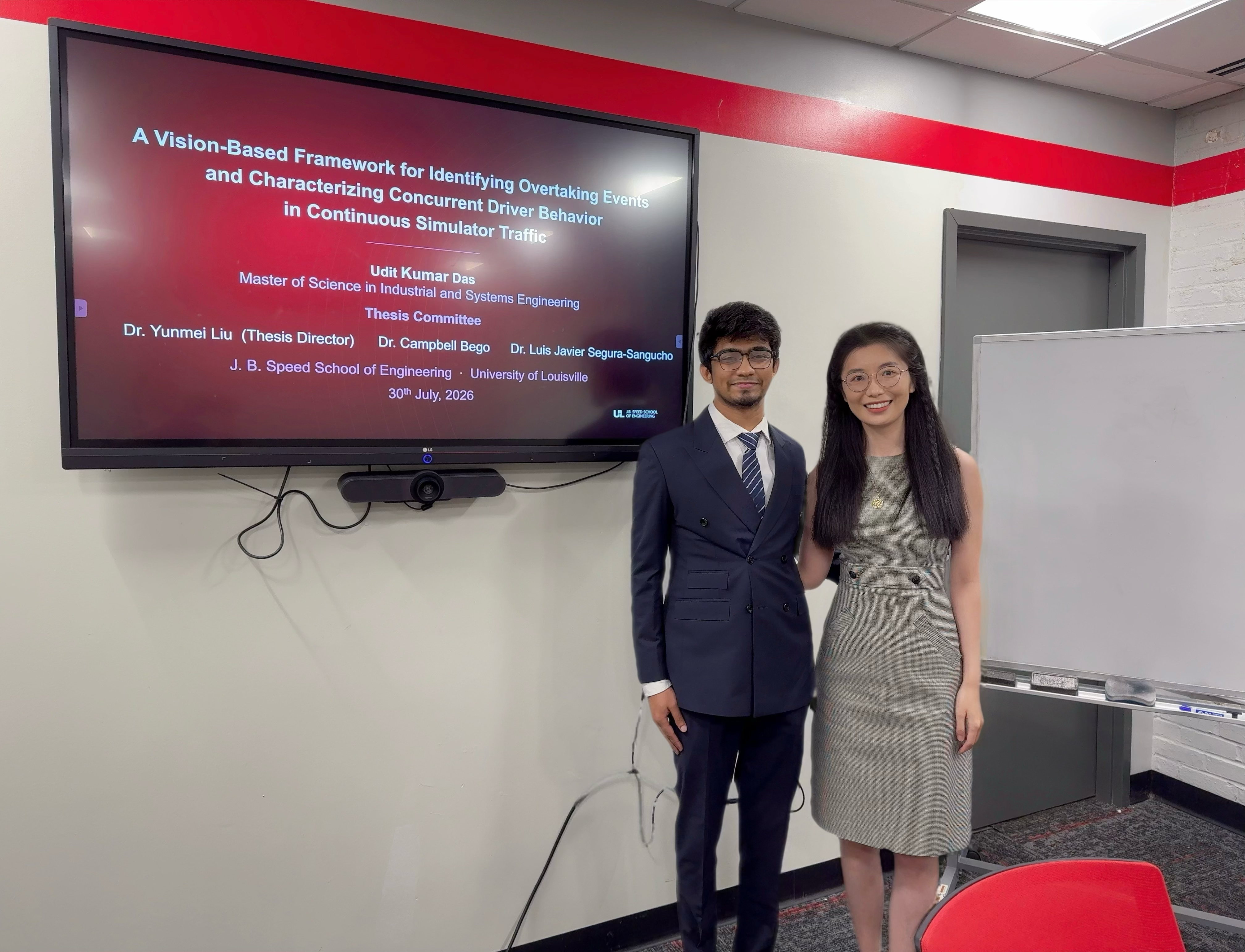 Udit Kumar Das at his master's thesis defense